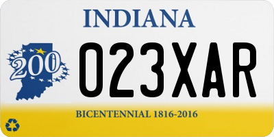 IN license plate 023XAR
