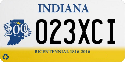 IN license plate 023XCI