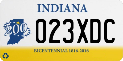 IN license plate 023XDC