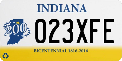 IN license plate 023XFE