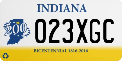IN license plate 023XGC