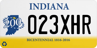 IN license plate 023XHR