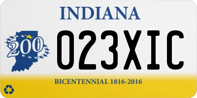 IN license plate 023XIC