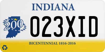 IN license plate 023XID