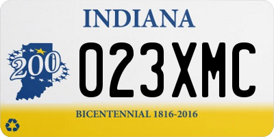 IN license plate 023XMC
