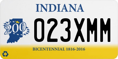 IN license plate 023XMM