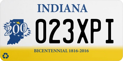 IN license plate 023XPI