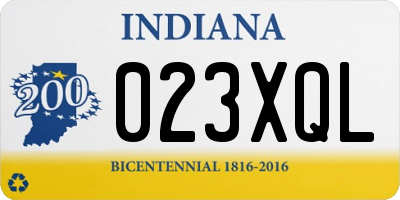 IN license plate 023XQL