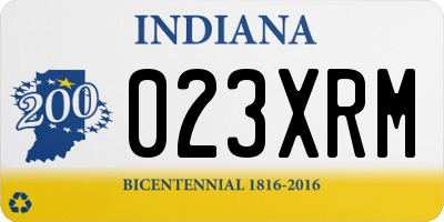 IN license plate 023XRM