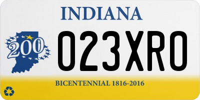 IN license plate 023XRO