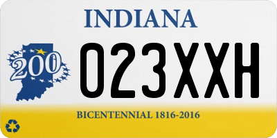 IN license plate 023XXH