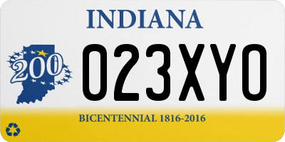 IN license plate 023XYO