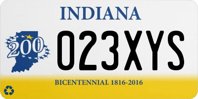 IN license plate 023XYS