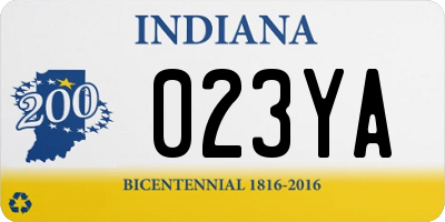 IN license plate 023YA