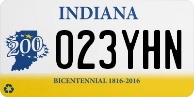 IN license plate 023YHN