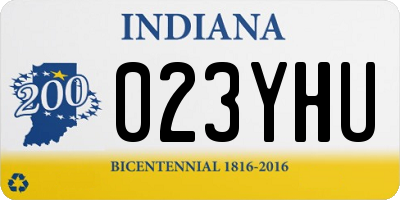 IN license plate 023YHU