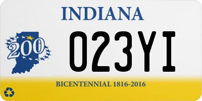 IN license plate 023YI