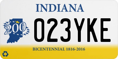 IN license plate 023YKE