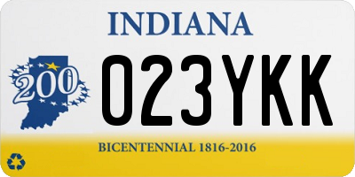 IN license plate 023YKK