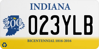 IN license plate 023YLB