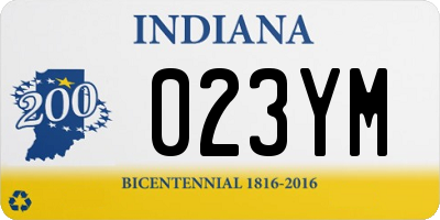 IN license plate 023YM