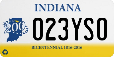 IN license plate 023YSO