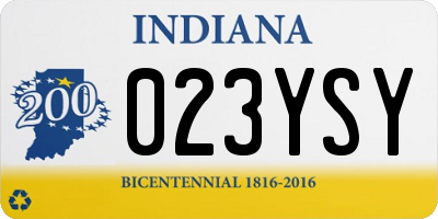 IN license plate 023YSY