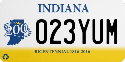 IN license plate 023YUM
