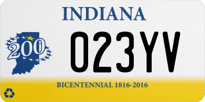 IN license plate 023YV