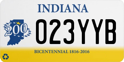IN license plate 023YYB