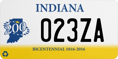 IN license plate 023ZA