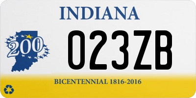 IN license plate 023ZB