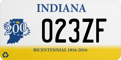 IN license plate 023ZF