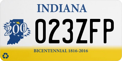 IN license plate 023ZFP