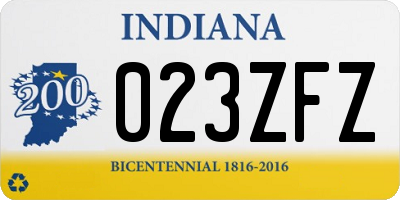 IN license plate 023ZFZ