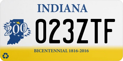 IN license plate 023ZTF