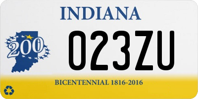 IN license plate 023ZU