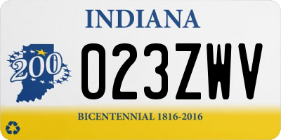 IN license plate 023ZWV