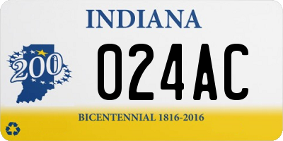 IN license plate 024AC