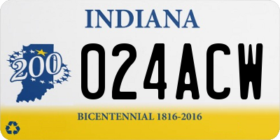 IN license plate 024ACW