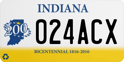 IN license plate 024ACX