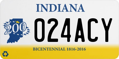 IN license plate 024ACY