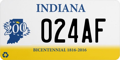 IN license plate 024AF