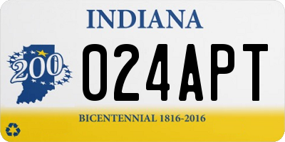 IN license plate 024APT