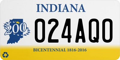 IN license plate 024AQO