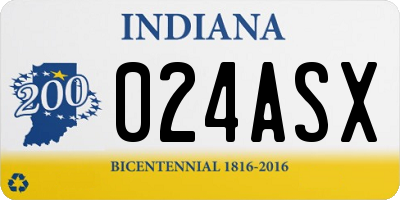 IN license plate 024ASX