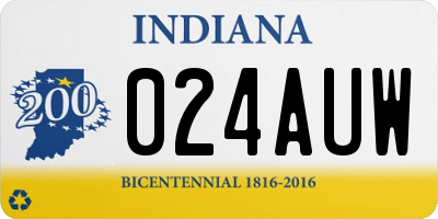IN license plate 024AUW
