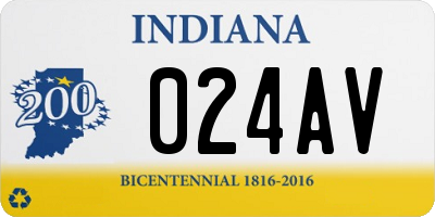 IN license plate 024AV