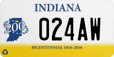 IN license plate 024AW