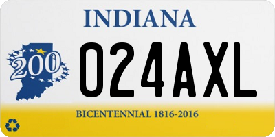 IN license plate 024AXL